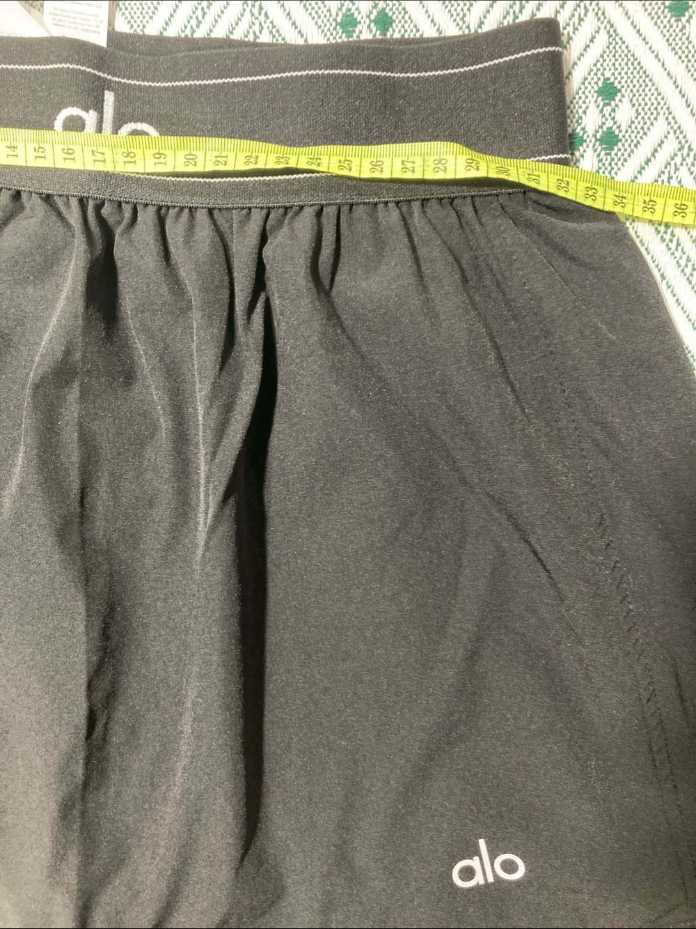 ALO Yoga Black Athletic Skirt with Logo Waistband - Picture 8 of 9